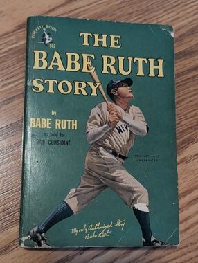The Babe Ruth Story Vintage Paperback 1948 - Green Cover